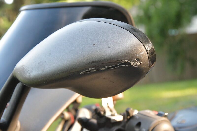 left mirror cratches